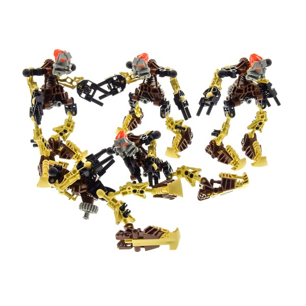 3 x Lego Bionicle Figuren Set Modelle Technic Toa 8531 Pohatu braun beige incomplete unvollständig
