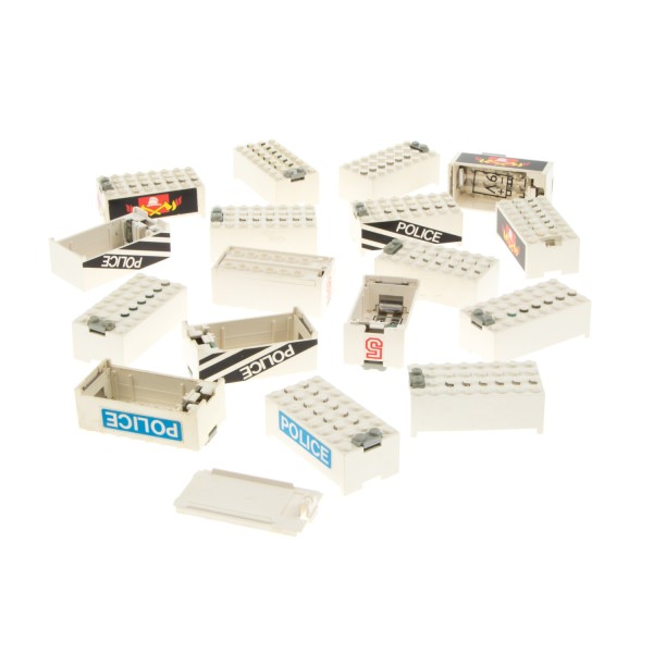 17x Lego Elektrik Batteriekasten 9V DEFEKT weiß 8x4 Box klein 4760
