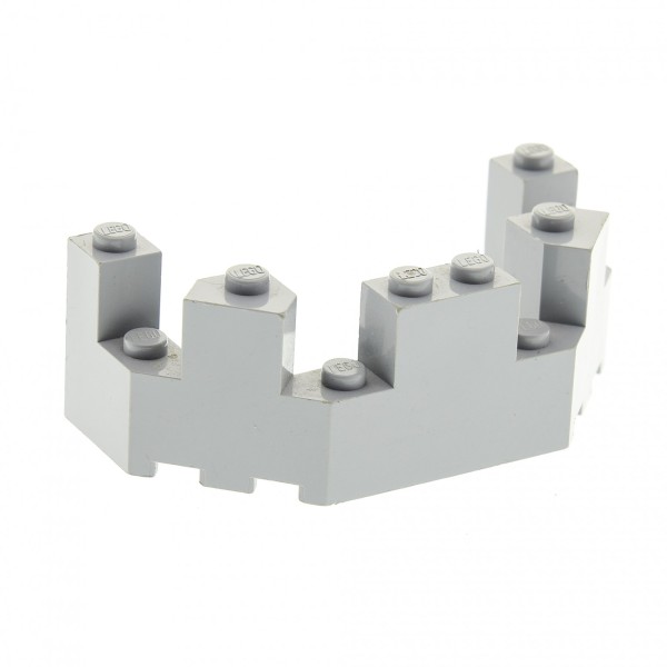 1x Lego Burg Zinne 4x8x2 1/3 neu-hell grau Mauer Ecke Turm Stein 4223716 6066
