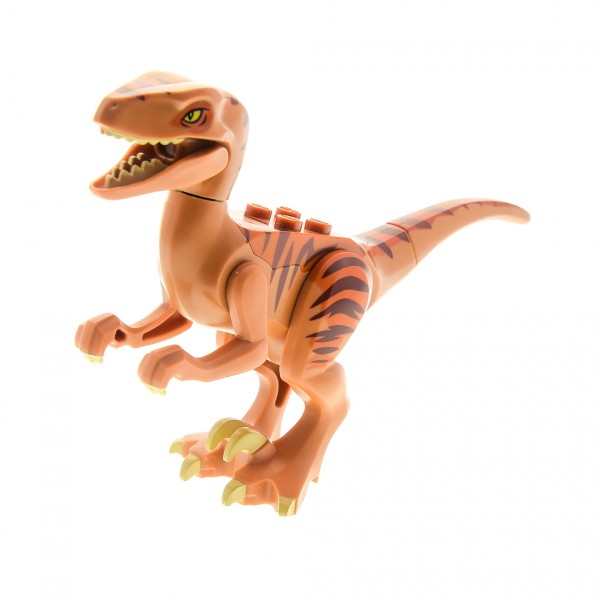 1x Lego Tier Dinosaurier Raptor hell nougat Muster gestreift Dino 5887 Raptor03