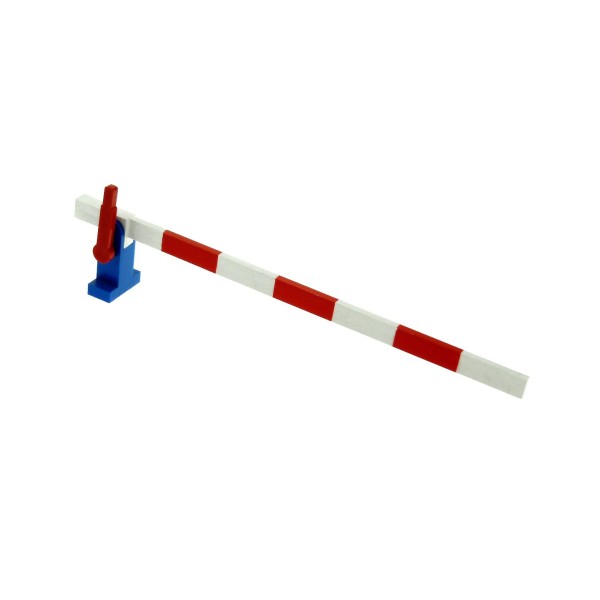 1x Lego Eisenbahn Schranke weiß rot Hebel links Typ 1 Set 7720 119 118 815c02