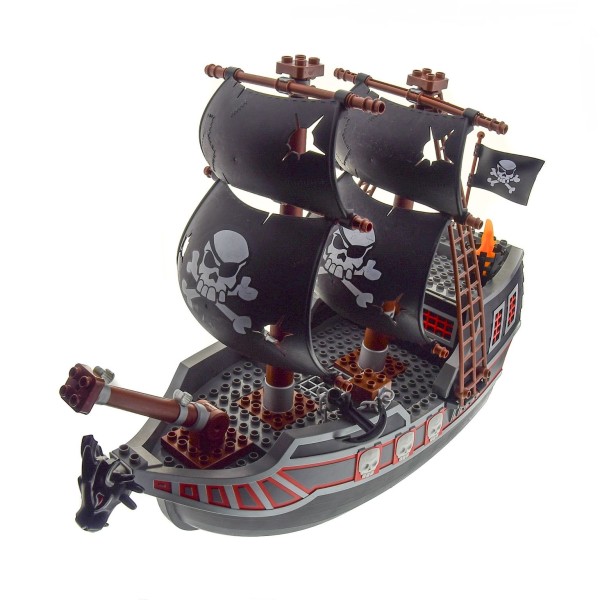 1 x Lego Duplo Piraten Schiff gross schwarz Boot ohne Figuren Herrscher der Meere 54850 54856 54859 55984 55186 52198 54066 7880
