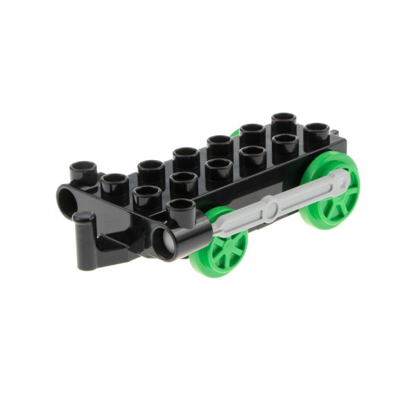 1x Lego Duplo Schiebe Lok Unterbau schwarz grün ohne Steg Thomas Percy 4580c05