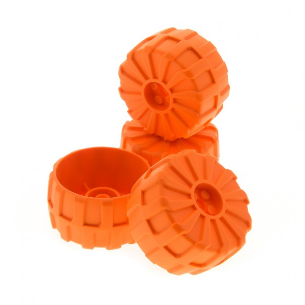 4 x Lego Technic Rad orange 54mm D. x 30mm hart Plastik Space Mars Mission für Set 7694 7697 4504602 2515