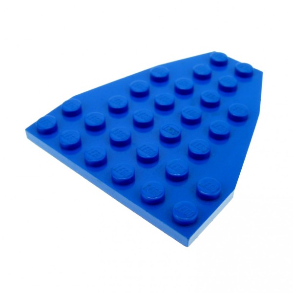 1x Lego Keil Flügel Bau Platte 6x7 blau Boot Bug Schiff Set 9287 9290 2625
