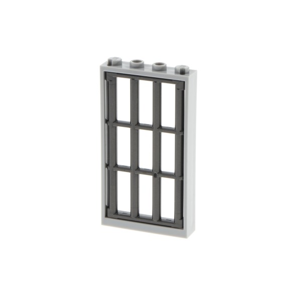 1x Lego Fenster Rahmen 1x4x6 neu-hell grau Türblatt Gitter perl grau 92589 60596