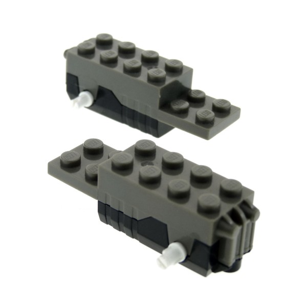 Lego 4 Stück 41861 schwarz alt-dunkelgrau Rückziehmotor Pullback