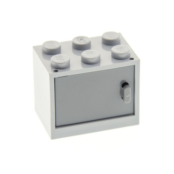 1 x Lego Schrank neu-hell grau 2x3x2 Tür dunkel grau 4265746 4533 92410 4532a