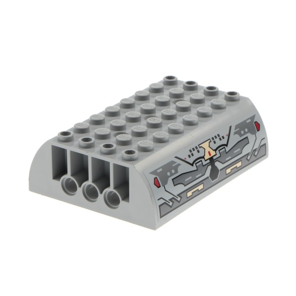 1x Lego Dach Stein 6x8x2 hell grau gewölbt Star Wars Millennium Falcon 4504 45411
