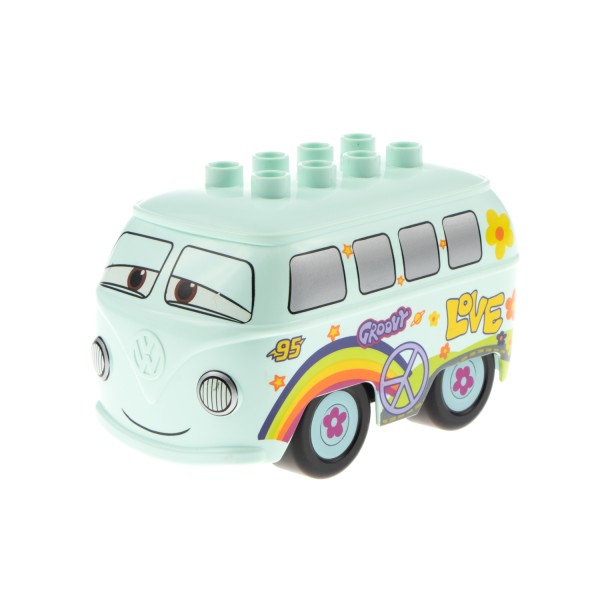 1x Lego Duplo Fahrzeug Disney Cars Bulli hell aqua Fillmore Bus 4621463 crs056