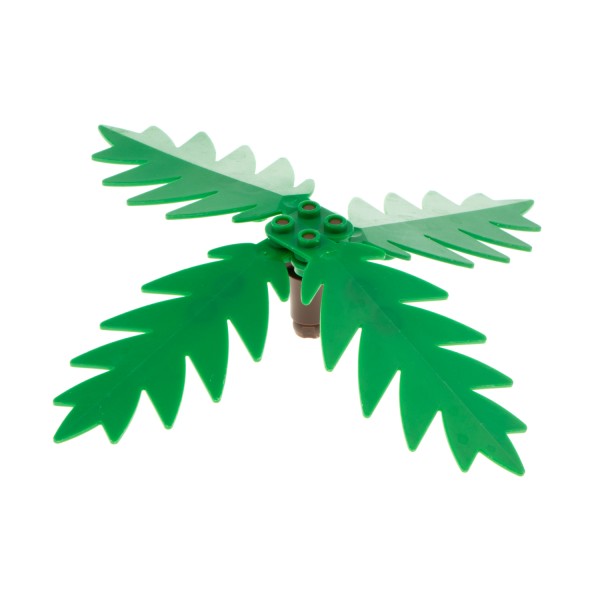 1x Lego Pflanze Palme Blatt groß 10x5x1.5 grün Krone Stamm braun 2566 2536 2518