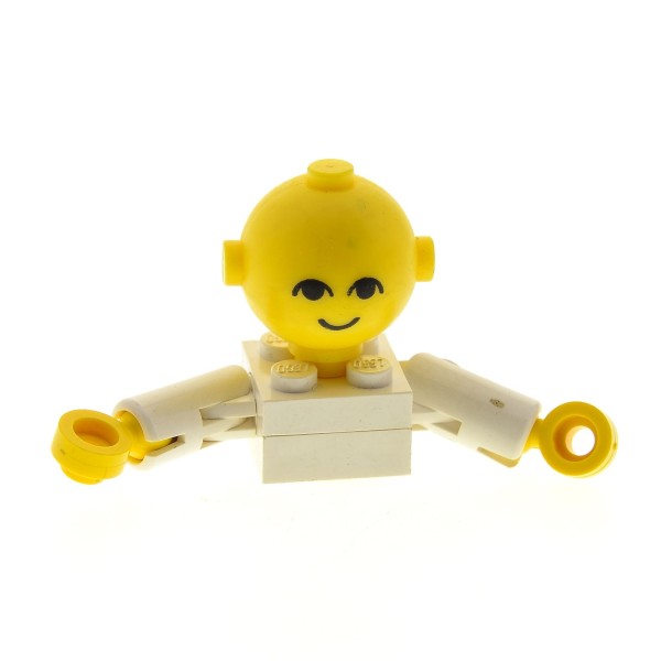 1 x Lego System Homemaker Großkopf Figur Mann Frau Kind Torso weiss Gesicht ohne Augenbrauen Arme kurz 111 685px1