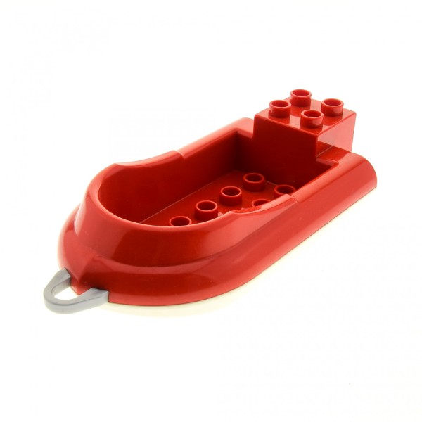 1x Lego Duplo Boot rot weiß Schlauchboot Abschleppöse 4677c06 31079c03 31078c03