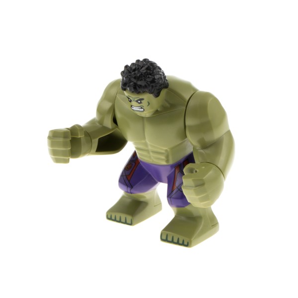 1x Lego Figur Hulk olive grün Hose violett Heroes Avengers Age of Ultron sh173