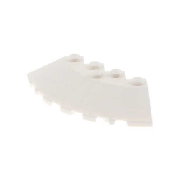 1x Lego Stein rund Tragfläche 33° 6x6 weiß Ecke Facette 6250286 95188