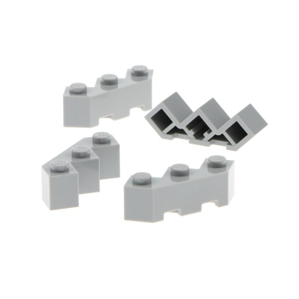 4x Lego Bau Stein modifiziert 3x3x1 neu-hell grau drei Ecken 4211718 2462