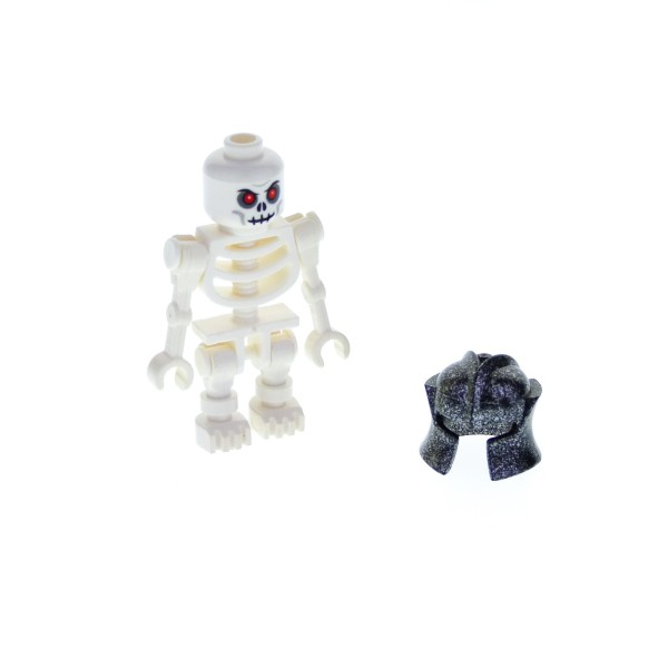 1 x Lego System Figur Skelett weiss Augen rot Helm gesprenkelt Fantasy Era Skeleton Warrior 3 48493 6266 3626bpb0269 59230 60115 cas329
