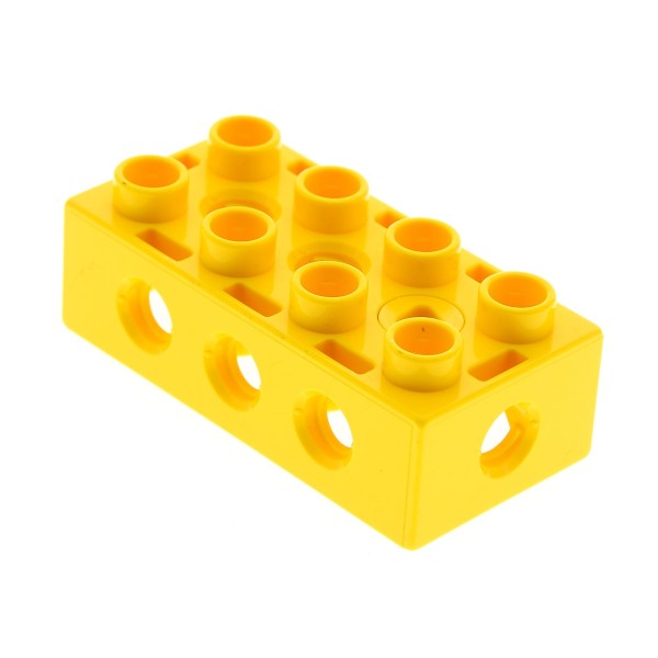 1x Lego Duplo Toolo Stein 2x4 gelb Baustein Schraube gelb 4538978 31184c01
