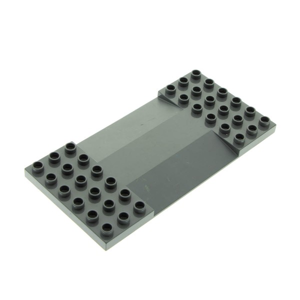 1x Lego Duplo Platte Rampe B-Ware abgenutzt neu-dunkel grau 6x12 4621458 95463
