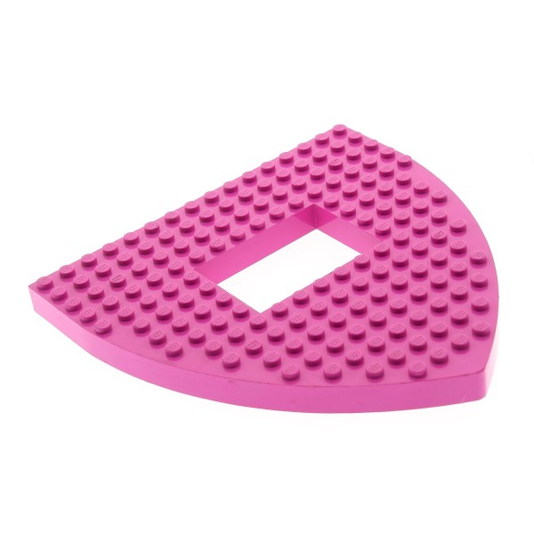 1 x Lego System Boot Rumpf Bug Deck dunkel pink rosa 16x16x1 Bau Platte mit Ausschnitt Belville für Set 5848 30216