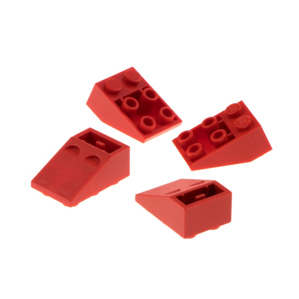 4x Lego Dachstein 33° 3x2 rot negativ Dachziegel schräg Steine 4500462 3747a