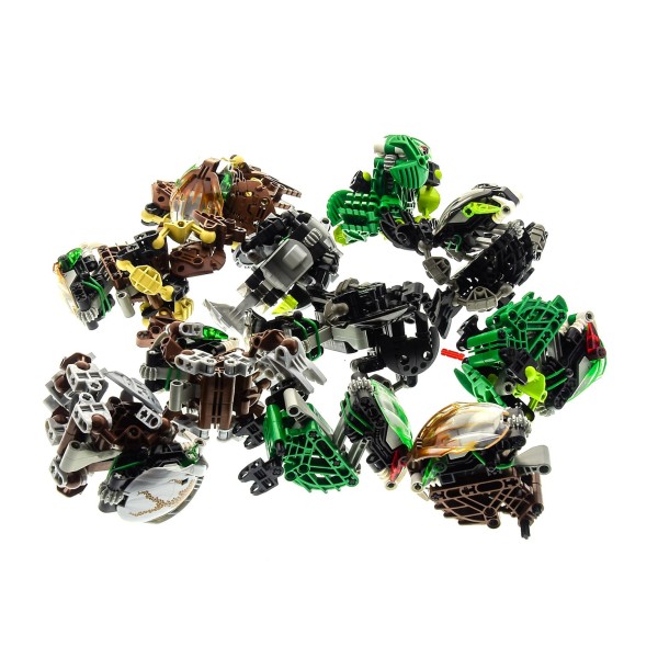 11 x Lego Bionicle Figuren Set Teile für Modelle Technic 8577 Pahrak-Kal 8573 Nuhvok-Kal incomplete unvollständig 