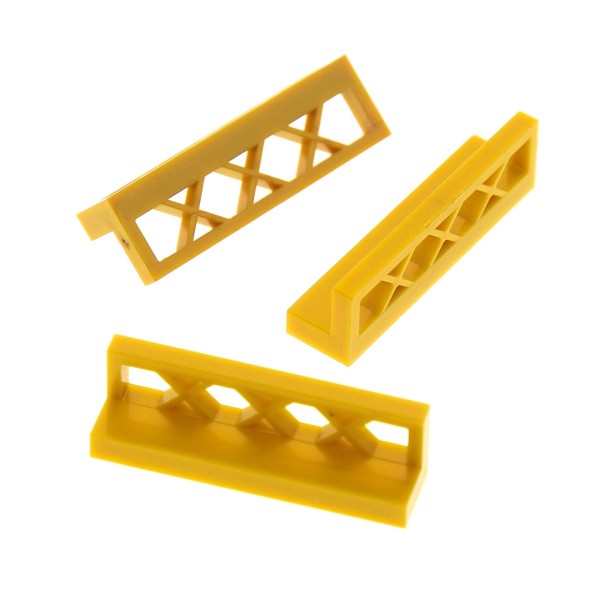 3x Lego Zaun 1x4x1 dunkel gold Gitter Zäune Gartenzaun Geländer Absperrung 3633
