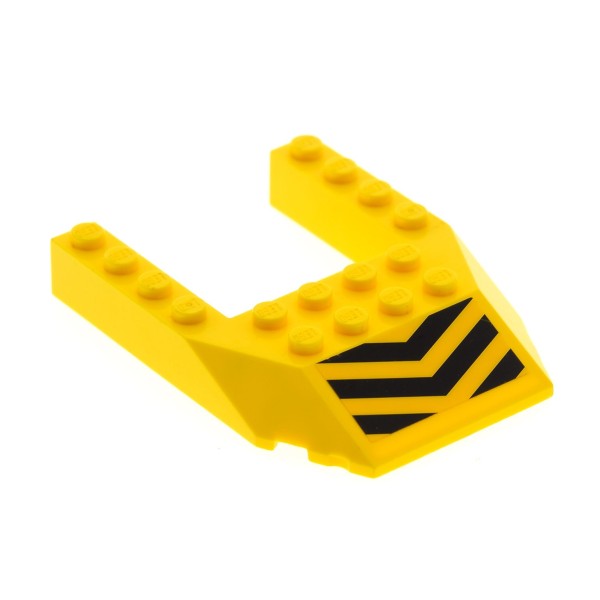 1x Lego Cockpit 6x8 gelb mit Streifen Keil Schräg Front 9371 6474 4140783 32084