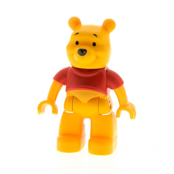 1x Lego Duplo Figur Winnie the Pooh orange Pullover rot Bär neue Form 47394pb140