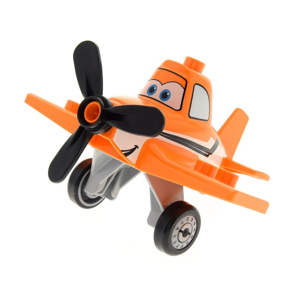 1x Lego Duplo Flugzeug Disney Planes Dusty orange weiß crs030 13517pb01
