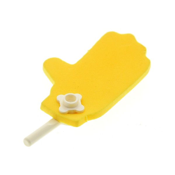 1 x Lego System Torwart Handschuh weiss Moosgummi gelb gross Fussball Zubehör Klatsche Set 3422 3900 42411a
