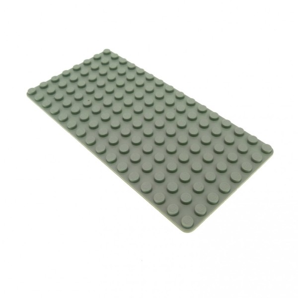 1x Lego Bau Platte 8x16 B-Ware beschädigt alt-hell grau flach Grundplatte 3865