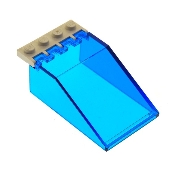 1x Lego Windschutzscheibe 6x4x2 transparent dunkel blau Scharnier 4315 4474