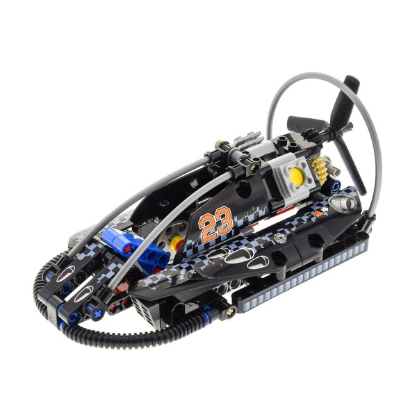1 x Lego Technic Set Modell für Nr. 42002 Hovercraft Boot Lüftkissenboot / Flugzeug schwarz incomplete unvollständig 