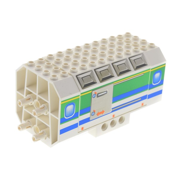 Lego 4 Stück 45410 grün Rumpf Box Unterteil 8x6x2 Eisenbahn Flugzeug 