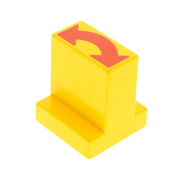 1x Lego Duplo Stellstein gelb 2x2x2 Doppel Pfeil Weiche Abzweigung 6442pb01