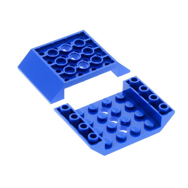 2x Lego negativ Dach Stein blau 6x4 Schrägstein Unterteil 4570200 60219