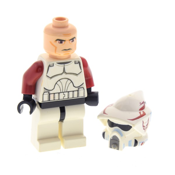 1x Lego Figur Star Wars ARF Elite Clone Trooper weiß dunkel rot Helm sw0378