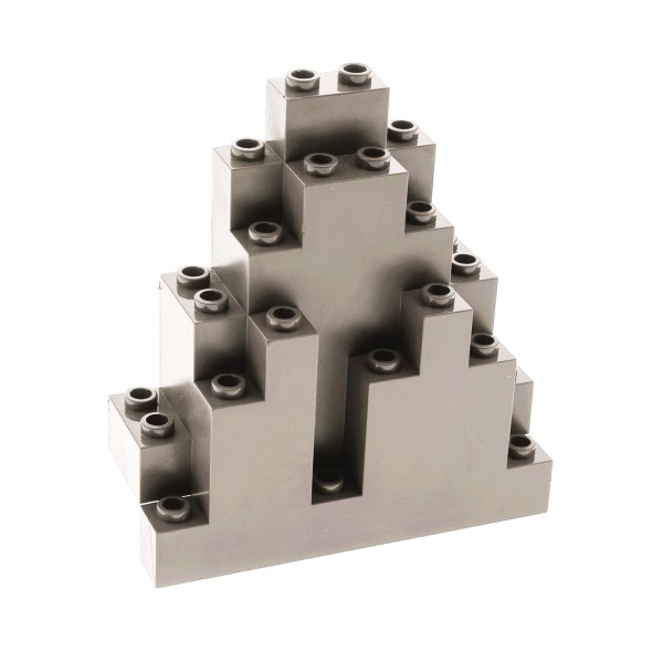 1x Lego Felsen Panele 3x8x7 alt-dunkel grau dreieckig Berg Stein Wand LURP 6083