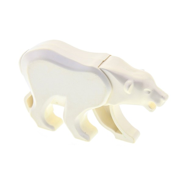 1x Lego Tier Bär Eisbär B-Ware abgenutzt weiß Polar Arktis x206c01 76147c01