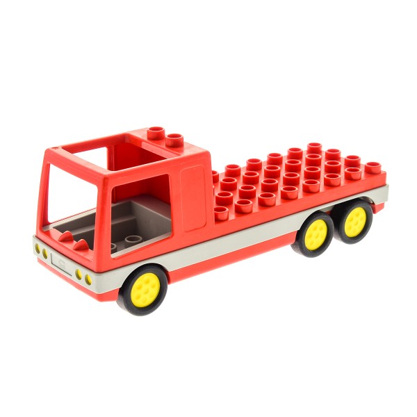 1x Lego Duplo Fahrzeug Truck LKW 4x13 rot grau Feuerwehr Auto Set 2691 6422c01