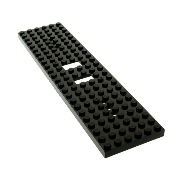 1x Lego Zug Platte 6x24 schwarz Eisenbahn 3 Löcher an jedem Ende 4159942 6584a
