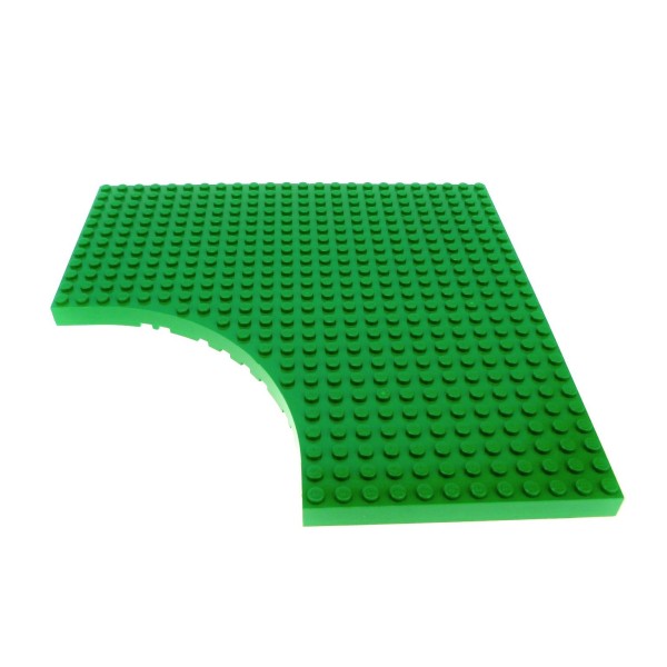 1x Lego Bau Platte modifiziert 24x24x1 grün Ausschnitt 12x12x1 rund 4141042 6161