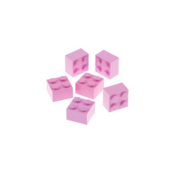 6x Lego Bau Stein 2x2 hell pink rosa BrickHeadz Minecraft Set 21170 4550359 3003