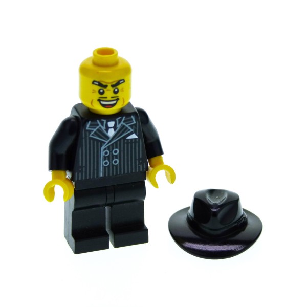 1x Lego Figur Minifiguren Serie 5 Gangster Hut Fedora schwarz col079