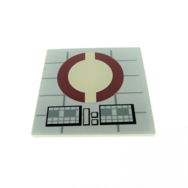 1x Lego Fliese 6x6 neu-hell grau Bau Platte glatt Sticker Star Wars Logo 8039 6881pb04