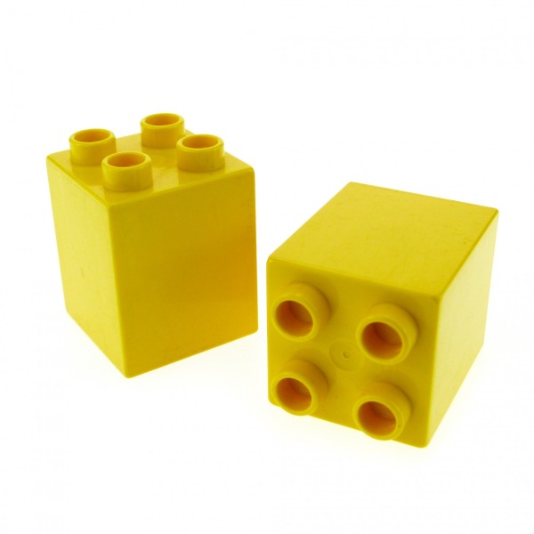 2 x Lego Duplo Stein gelb 2 x 2 x 2 uni für Burg Mauer Flughafen Doc McStuffins Säule Set 7840 10606 31110
