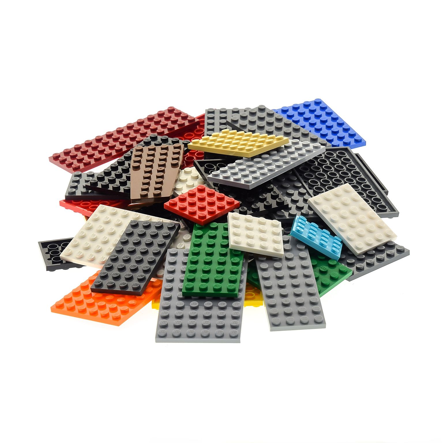 Creator LEGO® 20 Platten Kiloware Platten Gemischt Bauplatten Grundplatten 