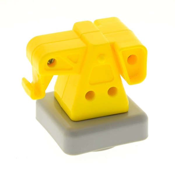 1 x Lego Duplo Primo Kran Auto Bau Fahrzeug gelb alt-hell grau Set 3699 45746