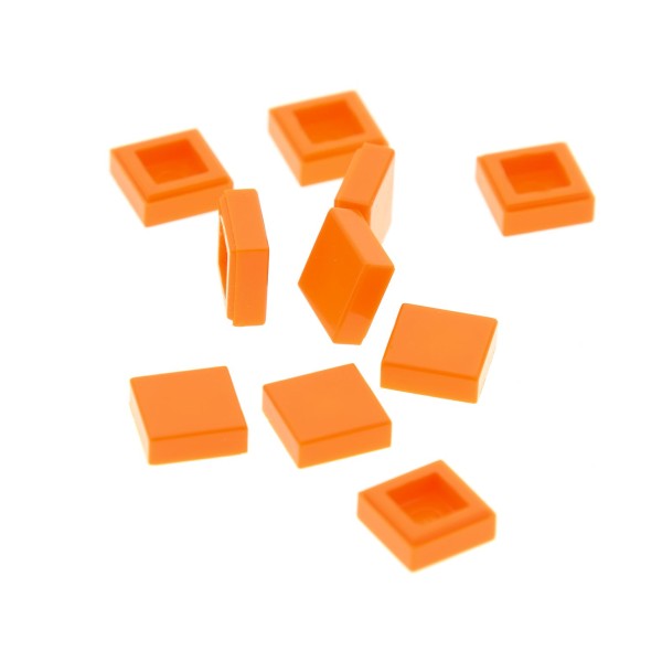 10 x Lego System Fliese 1x1 orange mit Rille Platte Star Wars Set 75144 9675 10233 10244 4558595 30039 35403 3070